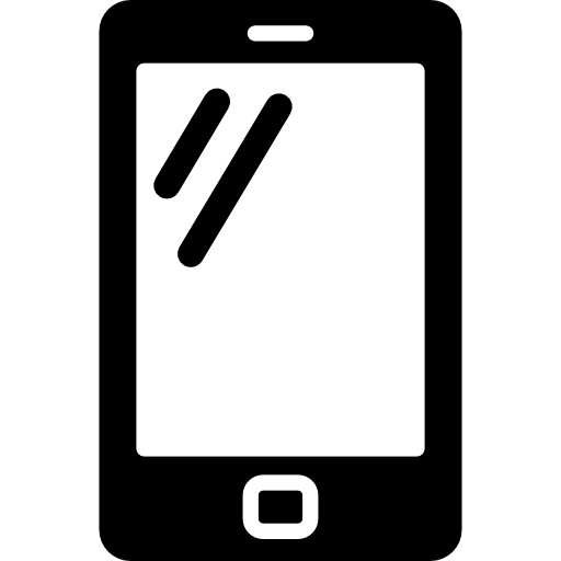 teléfono con pantalla limpia  icono