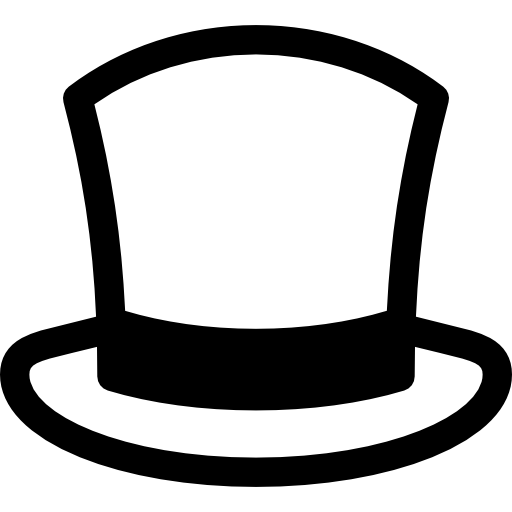 chapeau haut de forme élégant  Icône