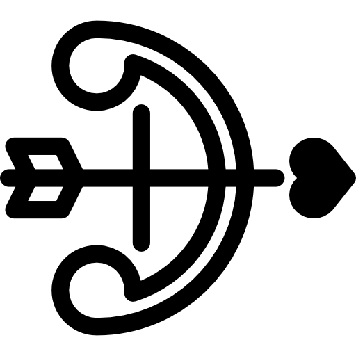 arco e flecha de cupido  Ícone