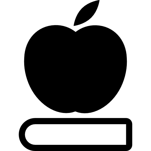 Яблоко на книге  иконка