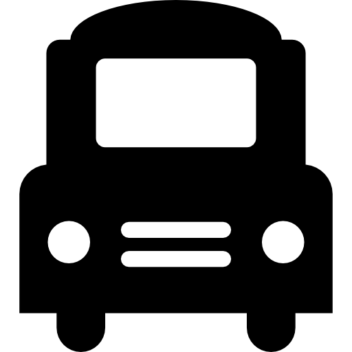 Большой автобус спереди  иконка