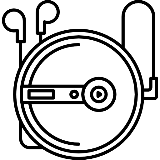 cd-player mit kopfhörern  icon