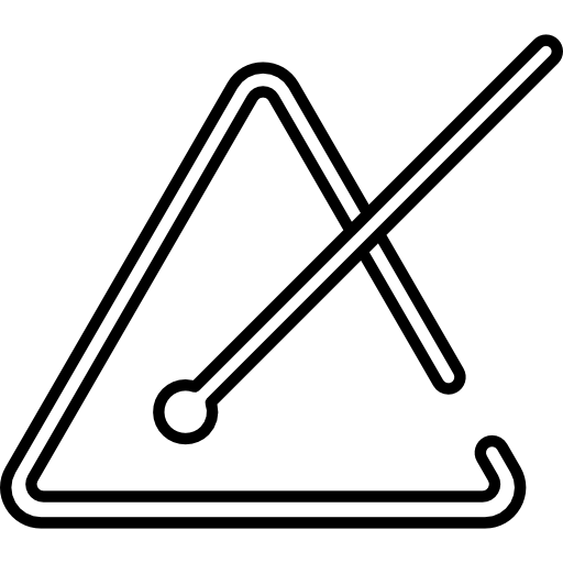 triangolo musicale  icona