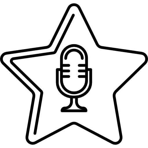 Star with Microphone  icon