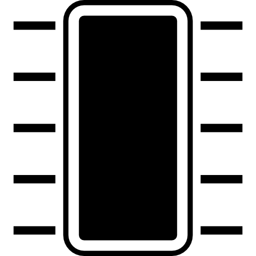 procesador rectangular  icono
