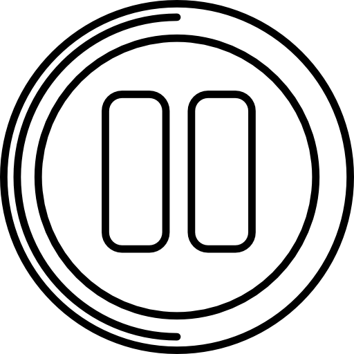 botón de pausa circular  icono