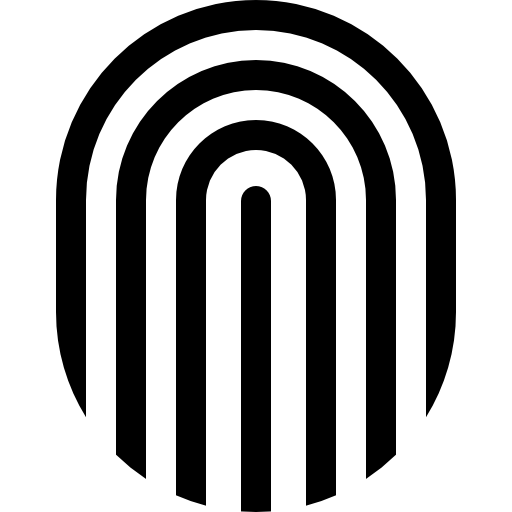 huella dactilar Basic Straight Filled icono
