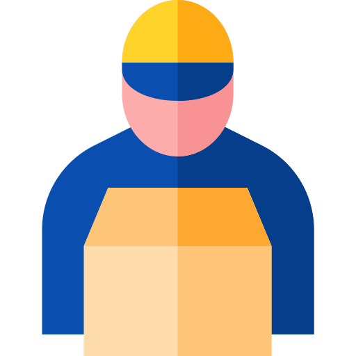 Delivery man Basic Straight Flat icon