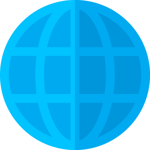 Earth grid Basic Straight Flat icon