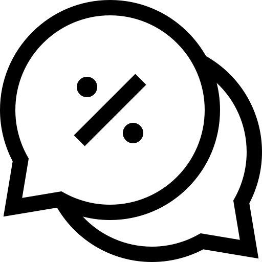 discuter Basic Straight Lineal Icône