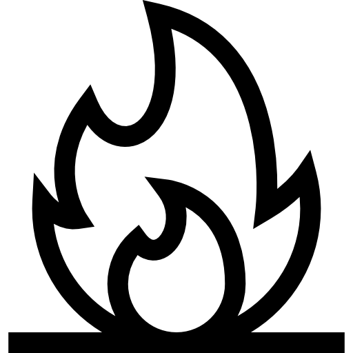 火 Basic Straight Lineal icon
