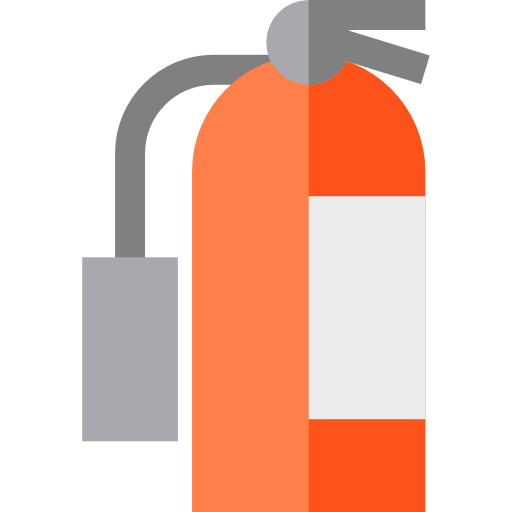 extintor de incendios Basic Straight Flat icono