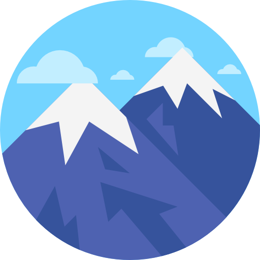 montañas Detailed Flat Circular Flat icono