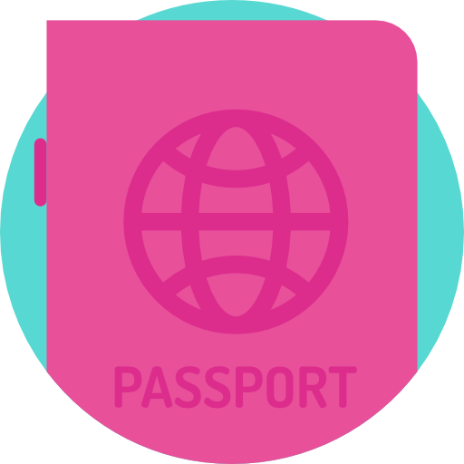 pasaporte Detailed Flat Circular Flat icono