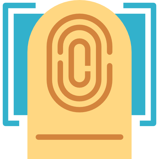 Сканирование отпечатков пальцев Smalllikeart Flat иконка