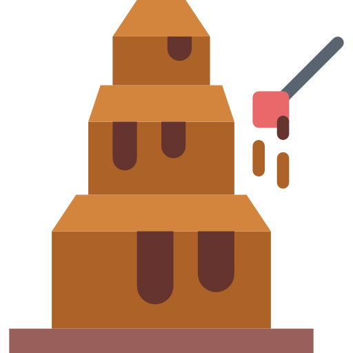 fontanna czekoladowa Smalllikeart Flat ikona