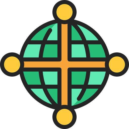 sieć globalna Generic Outline Color ikona