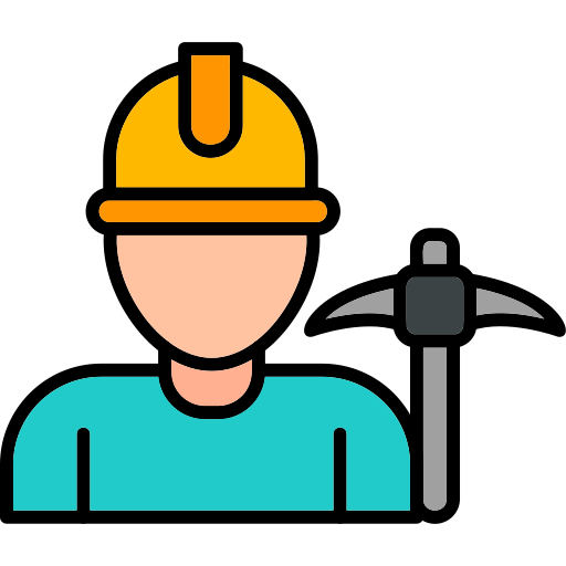 Miner Generic Outline Color icon