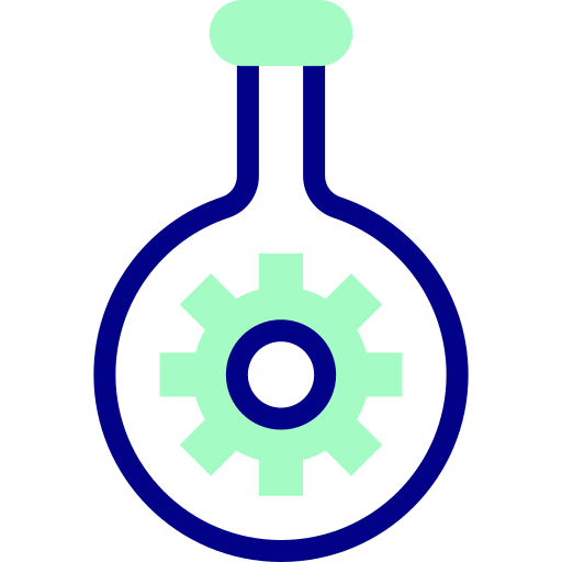 생명공학 Detailed Mixed Lineal color icon