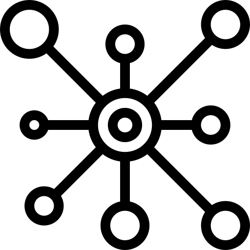 moléculaire Detailed Mixed Lineal Icône