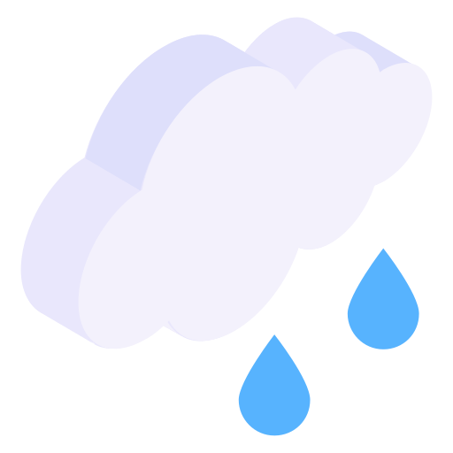pluie Generic Isometric Icône