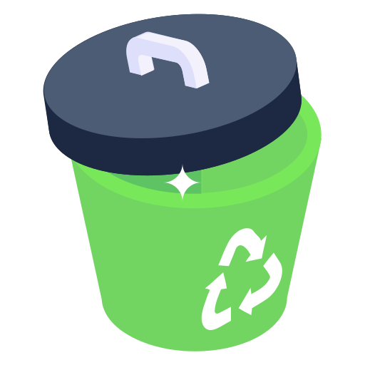 papelera de reciclaje Generic Isometric icono