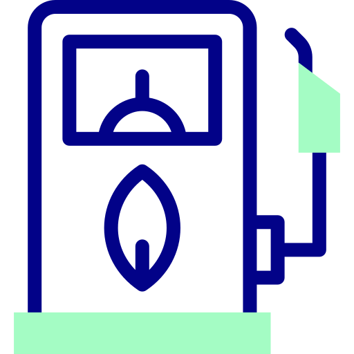 ガソリンスタンド Detailed Mixed Lineal color icon
