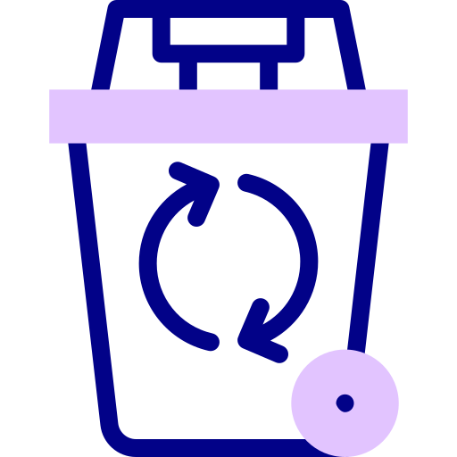 リサイクルビン Detailed Mixed Lineal color icon