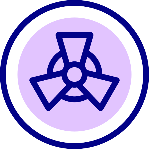 核エネルギー Detailed Mixed Lineal color icon