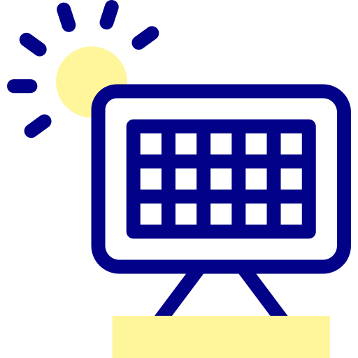 panel słoneczny Detailed Mixed Lineal color ikona
