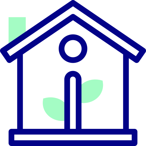 casa ecológica Detailed Mixed Lineal color icono