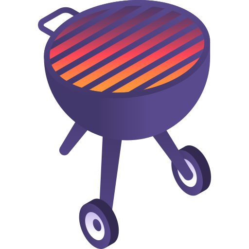barbecue Gradient Isometric Gradient icoon