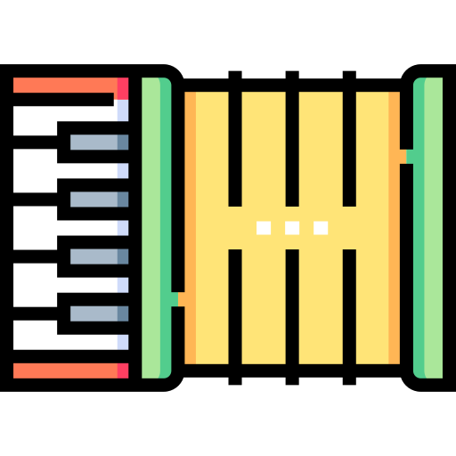 akordeon Detailed Straight Lineal color ikona