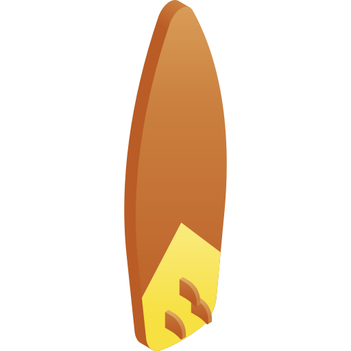 prancha de surfe Gradient Isometric Gradient Ícone