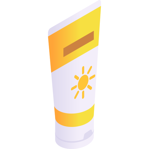crème solaire Gradient Isometric Gradient Icône