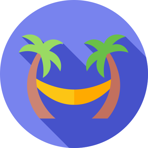 palmeras Flat Circular Flat icono