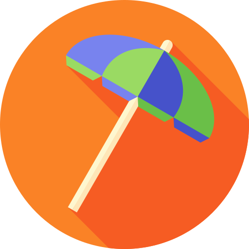 parapluie Flat Circular Flat Icône
