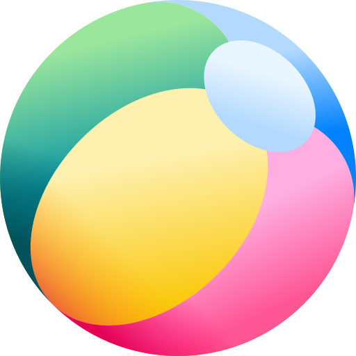 bola de praia 3D Color Ícone