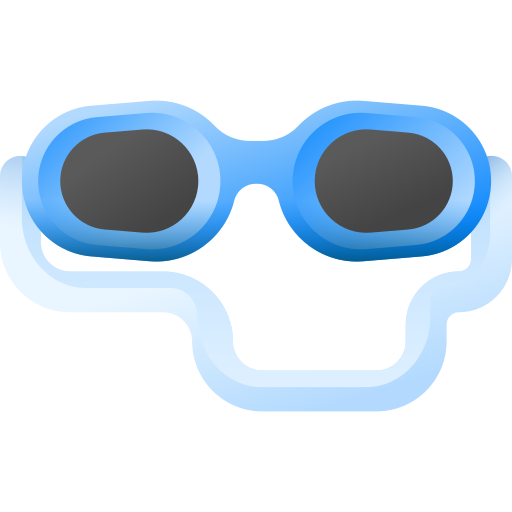 Swimming glasses 3D Color icon