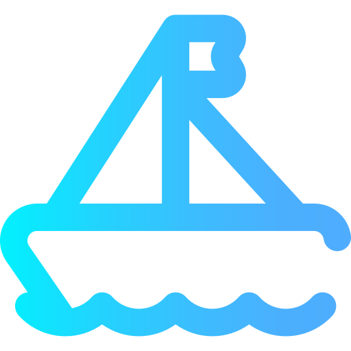 Sailing boat Super Basic Omission Gradient icon