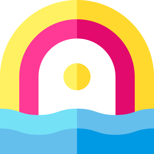 arcoíris Basic Straight Flat icono