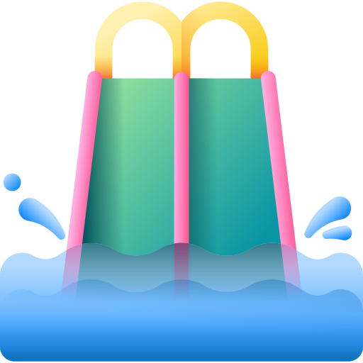 waterglijbaan 3D Color icoon