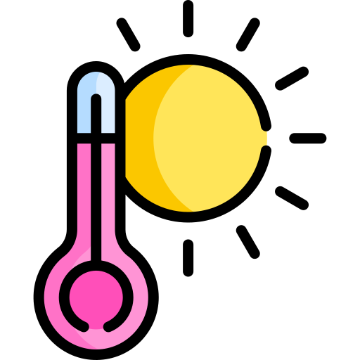 hete temperatuur Special Lineal color icoon