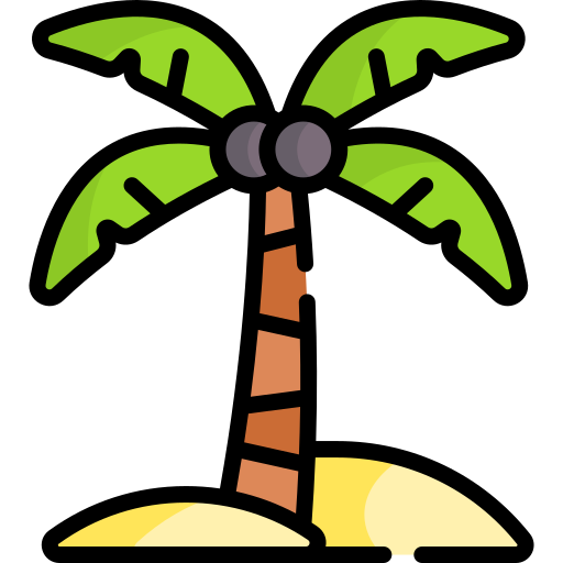 kokosnussbaum Special Lineal color icon