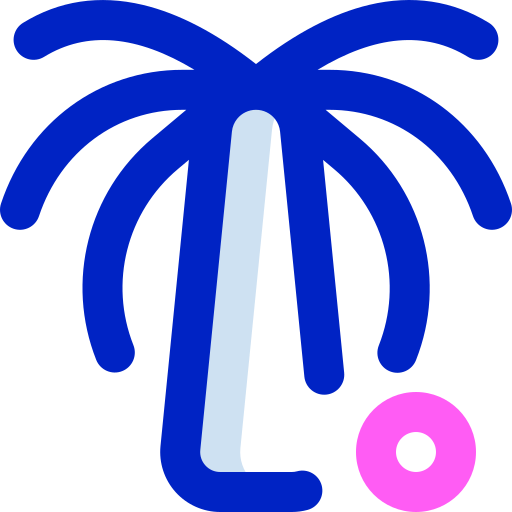 Coconut tree Super Basic Orbit Color icon