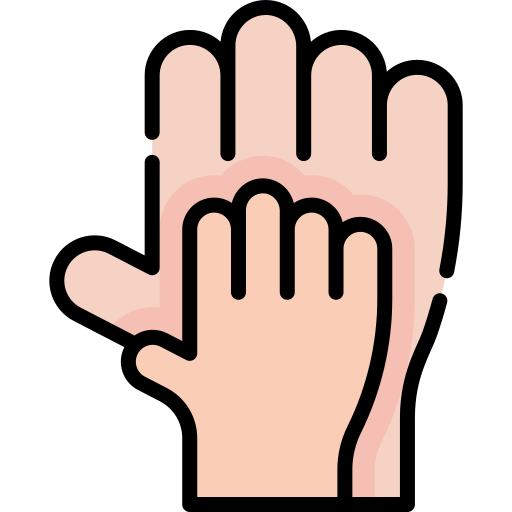 ręce Kawaii Lineal color ikona