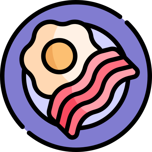 Śniadanie Kawaii Lineal color ikona