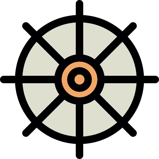 車輪 Generic Outline Color icon