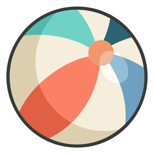 пляжный мяч Generic Outline Color иконка