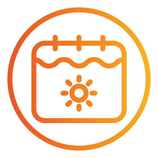 calendrier Generic Gradient Icône